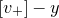 left bracket v Subscript plus Baseline right bracket minus y