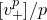 left bracket v Subscript plus Superscript p Baseline right bracket divided by p