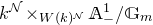 k Superscript script upper N Baseline times Subscript upper W left parenthesis k right parenthesis Sub Superscript script upper N Baseline double struck upper A Subscript minus Superscript 1 Baseline divided by double struck upper G Subscript m