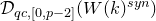script upper D Subscript q c comma left bracket 0 comma p minus 2 right bracket Baseline left parenthesis upper W left parenthesis k right parenthesis Superscript s y n Baseline right parenthesis