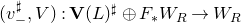 left parenthesis v Subscript minus Superscript normal ♯ Baseline comma upper V right parenthesis colon bold upper V left parenthesis upper L right parenthesis Superscript normal ♯ Baseline circled plus upper F Subscript asterisk Baseline upper W Subscript upper R Baseline right arrow upper W Subscript upper R Baseline
