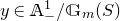 y element of double struck upper A Subscript minus Superscript 1 Baseline divided by double struck upper G Subscript m Baseline left parenthesis upper S right parenthesis