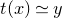 t left parenthesis x right parenthesis asymptotically equals y