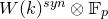upper W left parenthesis k right parenthesis Superscript s y n circled times double struck upper F Subscript p