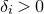 delta Subscript i Baseline greater than 0
