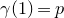 gamma left parenthesis 1 right parenthesis equals p