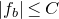 StartAbsoluteValue f Subscript b Baseline EndAbsoluteValue less than or equals upper C