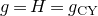 g equals upper H equals g Subscript CY
