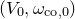 left parenthesis upper V 0 comma omega Subscript normal c normal o comma 0 Baseline right parenthesis