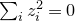 sigma summation Underscript i Endscripts z Subscript i Superscript 2 Baseline equals 0