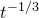 t Superscript minus 1 divided by 3