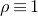 rho identical to 1
