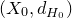 left parenthesis upper X 0 comma d Subscript upper H 0 Baseline right parenthesis