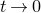 t right arrow 0