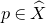 p element of ModifyingAbove upper X With caret