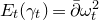 upper E Subscript t Baseline left parenthesis gamma Subscript t Baseline right parenthesis equals ModifyingAbove partial differential With bar omega Subscript t Superscript 2