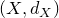 left parenthesis upper X comma d Subscript upper X Baseline right parenthesis