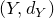 left parenthesis upper Y comma d Subscript upper Y Baseline right parenthesis