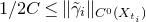 1 divided by 2 upper C less than or equals StartMetric gamma overtilde Subscript i Baseline EndMetric Subscript upper C Sub Superscript 0 Subscript left parenthesis upper X Sub Subscript t Sub Sub Subscript i Sub Subscript Subscript right parenthesis