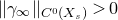 StartMetric gamma Subscript normal infinity Baseline EndMetric Subscript upper C Sub Superscript 0 Subscript left parenthesis upper X Sub Subscript s Subscript right parenthesis Baseline greater than 0