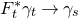 upper F Subscript t Superscript asterisk Baseline gamma Subscript t Baseline right arrow gamma Subscript s