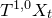 upper T Superscript 1 comma 0 Baseline upper X Subscript t
