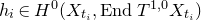 h Subscript i Baseline element of upper H Superscript 0 Baseline left parenthesis upper X Subscript t Sub Subscript i Subscript Baseline comma End upper T Superscript 1 comma 0 Baseline upper X Subscript t Sub Subscript i Subscript Baseline right parenthesis