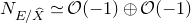 upper N Subscript upper E divided by ModifyingAbove upper X With caret Baseline asymptotically equals script upper O left parenthesis negative 1 right parenthesis circled plus script upper O left parenthesis negative 1 right parenthesis