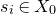 s Subscript i Baseline element of upper X 0