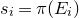 s Subscript i Baseline equals pi left parenthesis upper E Subscript i Baseline right parenthesis