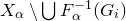 upper X Subscript alpha Baseline minus union upper F Subscript alpha Superscript negative 1 Baseline left parenthesis upper G Subscript i Baseline right parenthesis