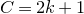 upper C equals 2 k plus 1