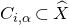 upper C Subscript i comma alpha Baseline subset of ModifyingAbove upper X With caret