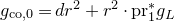 g Subscript normal c normal o comma 0 Baseline equals d r squared plus r squared dot pr Subscript 1 Superscript asterisk Baseline g Subscript upper L
