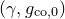 left parenthesis gamma comma g Subscript normal c normal o comma 0 Baseline right parenthesis