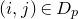left parenthesis i comma j right parenthesis element of upper D Subscript p