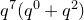 q Superscript 7 Baseline left parenthesis q Superscript 0 Baseline plus q squared right parenthesis