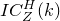 upper I upper C Subscript upper Z Superscript upper H Baseline left parenthesis k right parenthesis