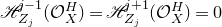 script upper H Subscript upper Z Sub Subscript j Superscript j minus 1 Baseline left parenthesis script upper O Subscript upper X Superscript upper H Baseline right parenthesis equals script upper H Subscript upper Z Sub Subscript j Superscript j plus 1 Baseline left parenthesis script upper O Subscript upper X Superscript upper H Baseline right parenthesis equals 0