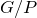 upper G divided by upper P