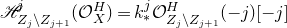 script upper H Subscript upper Z Sub Subscript j Subscript minus upper Z Sub Subscript j plus 1 Superscript j Baseline left parenthesis script upper O Subscript upper X Superscript upper H Baseline right parenthesis equals k Subscript asterisk Superscript j Baseline script upper O Subscript upper Z Sub Subscript j Subscript minus upper Z Sub Subscript j plus 1 Superscript upper H Baseline left parenthesis negative j right parenthesis left bracket negative j right bracket