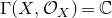 normal upper Gamma left parenthesis upper X comma script upper O Subscript upper X Baseline right parenthesis equals double struck upper C