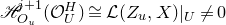 script upper H Subscript upper O Sub Subscript u Subscript Superscript j plus 1 Baseline left parenthesis script upper O Subscript upper U Superscript upper H Baseline right parenthesis approximately equals script upper L left parenthesis upper Z Subscript u Baseline comma upper X right parenthesis vertical bar Subscript upper U Baseline not equals 0
