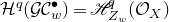 script upper H Superscript q Baseline left parenthesis script upper G script upper C Subscript w Superscript bullet Baseline right parenthesis equals script upper H Subscript upper Z Sub Subscript w Superscript q Baseline left parenthesis script upper O Subscript upper X Baseline right parenthesis