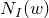 upper N Subscript upper I Baseline left parenthesis w right parenthesis