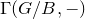 normal upper Gamma left parenthesis upper G divided by upper B comma minus right parenthesis