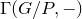 normal upper Gamma left parenthesis upper G divided by upper P comma minus right parenthesis