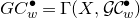 upper G upper C Subscript w Superscript bullet Baseline equals normal upper Gamma left parenthesis upper X comma script upper G script upper C Subscript w Superscript bullet Baseline right parenthesis