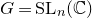upper G equals normal upper S normal upper L Subscript n Baseline left parenthesis double struck upper C right parenthesis
