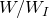 upper W divided by upper W Subscript upper I